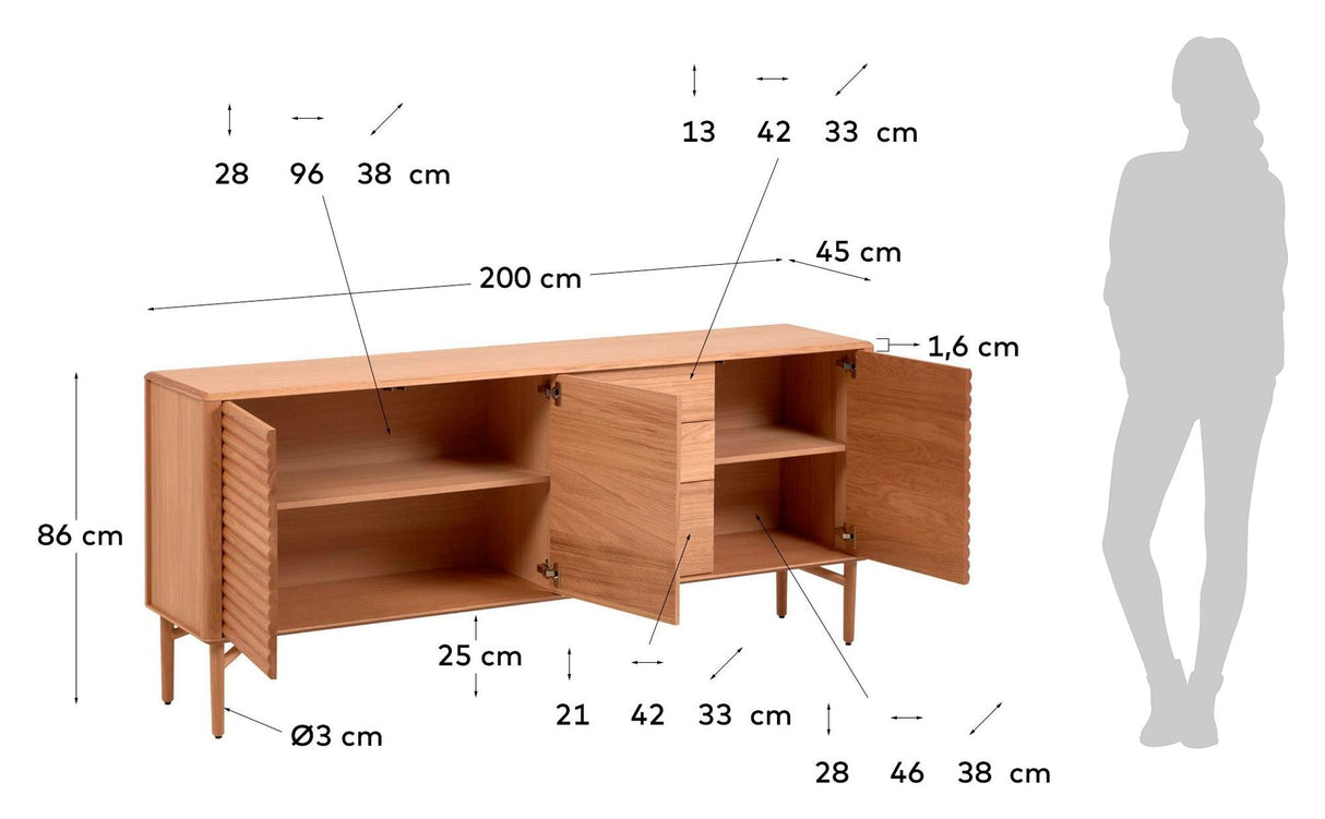 Lenon Sideboard 200x86 - Oak