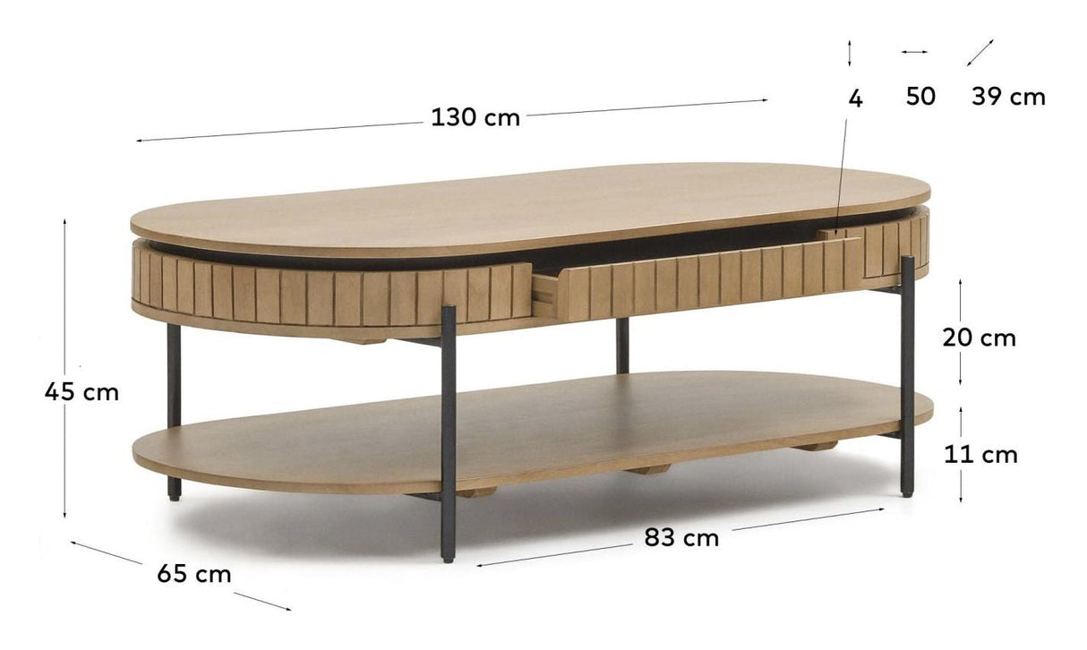 Licia Coffee table 130x65 - Mango wood