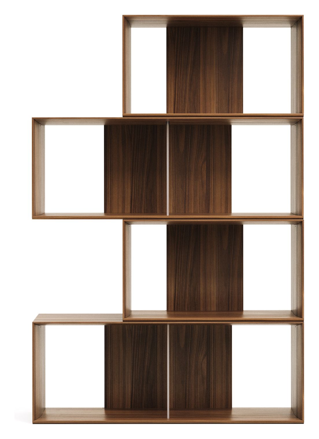 Litto Shelf set of 4 modules, Walnut define, 168x76