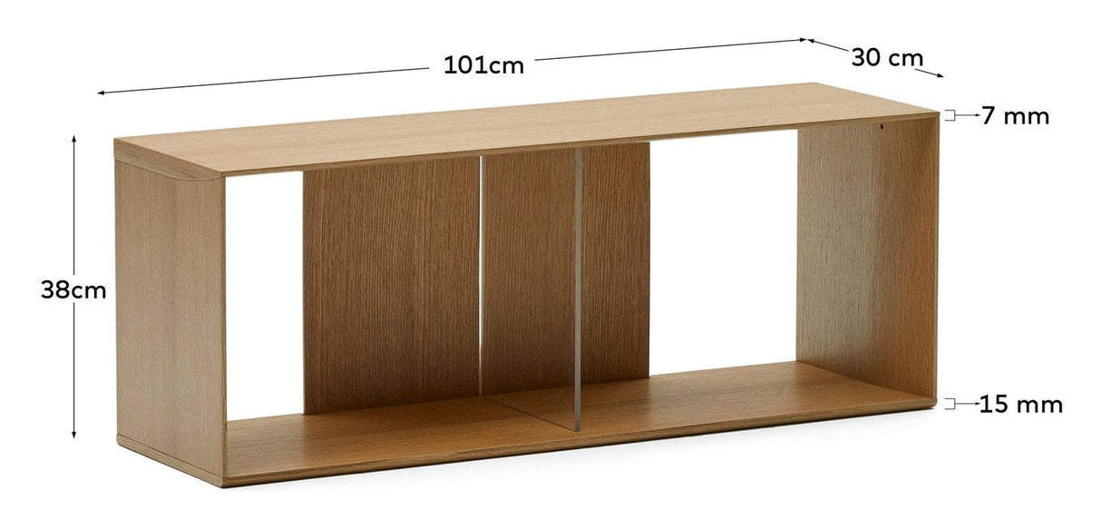 Litto Shelf Module, Large, Oak veneer, 101x38