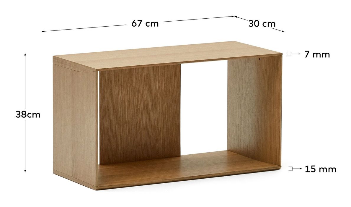 Litto Shelf Module, Medium, Oak veneer, 67x38