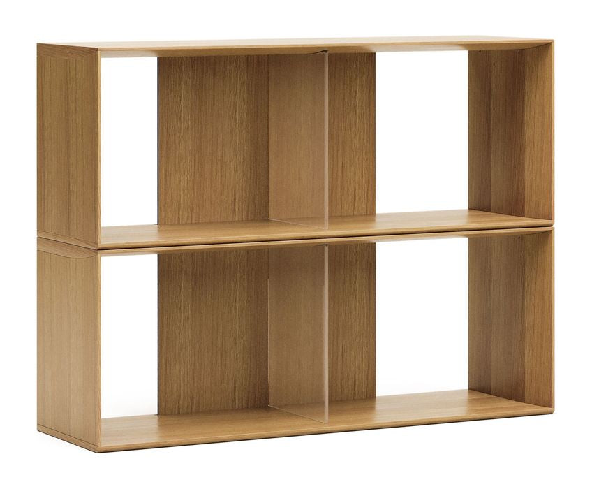 Litto Shelving set of 2 modules, Oak veneer, 101x76