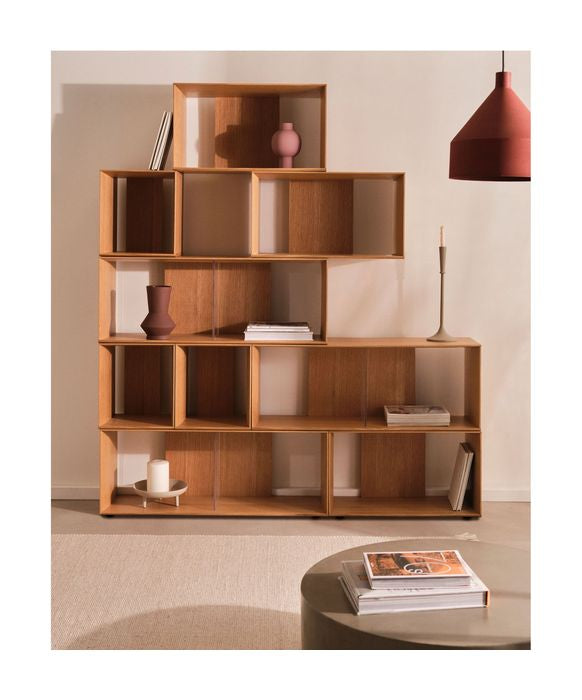 Litto Shelving set of 6 modules, Oak veneer, 101x152