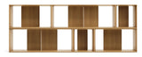 Litto Shelving set of 6 modules, Oak veneer, 101x152