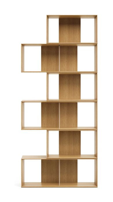 Litto Shelving set of 6 modules, Oak veneer, 168x114