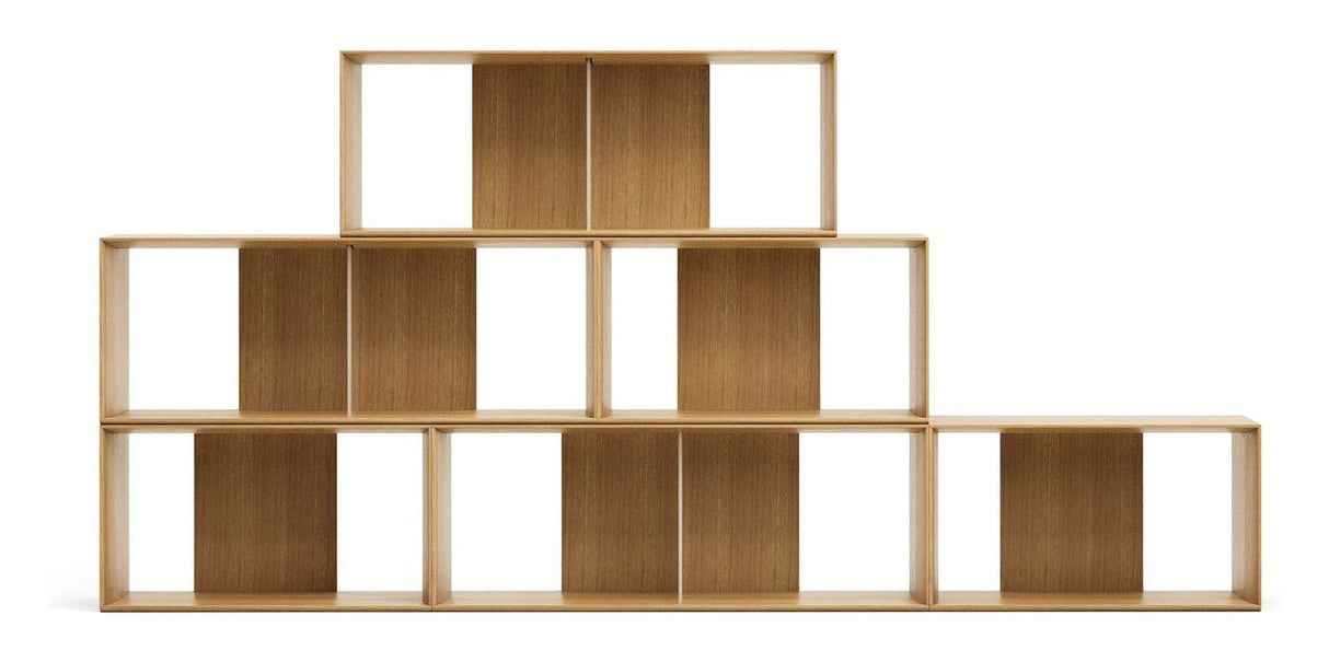 Litto Shelving set of 6 modules, Oak veneer, 168x114