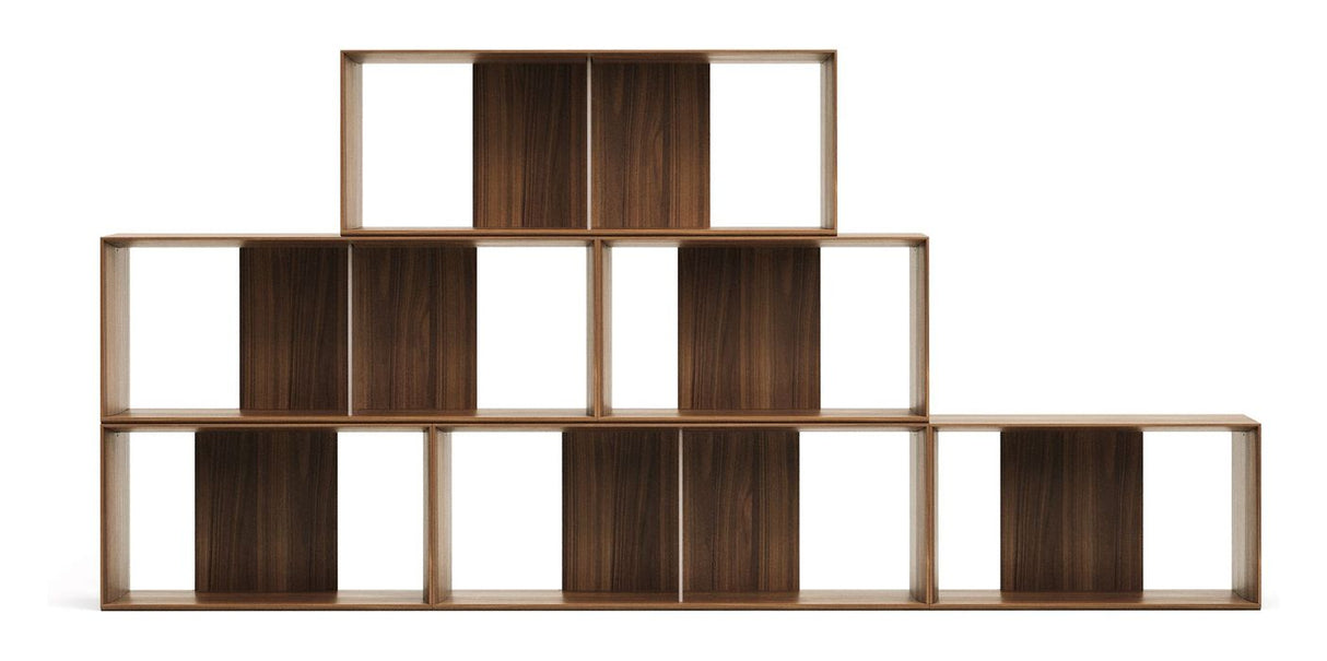 Litto Shelf set of 6 modules, Walnut define, 168x114