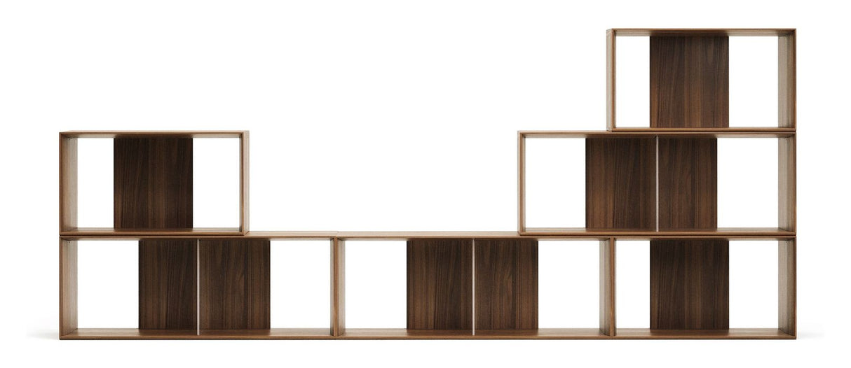 Litto Shelf set of 6 modules, Walnut define, 168x114