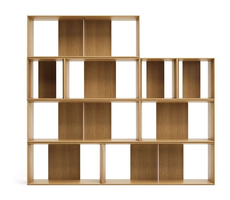 Litto Shelf set of 9 modules, Oak veneer, 202x114