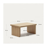 Litto Coffee Table, Oak veneer, 82x60