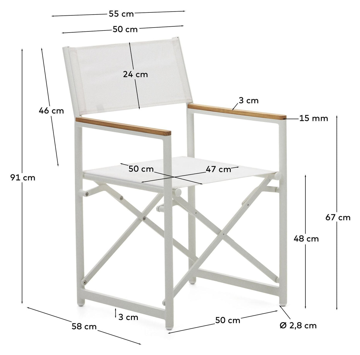 Llado Garden Chair, White