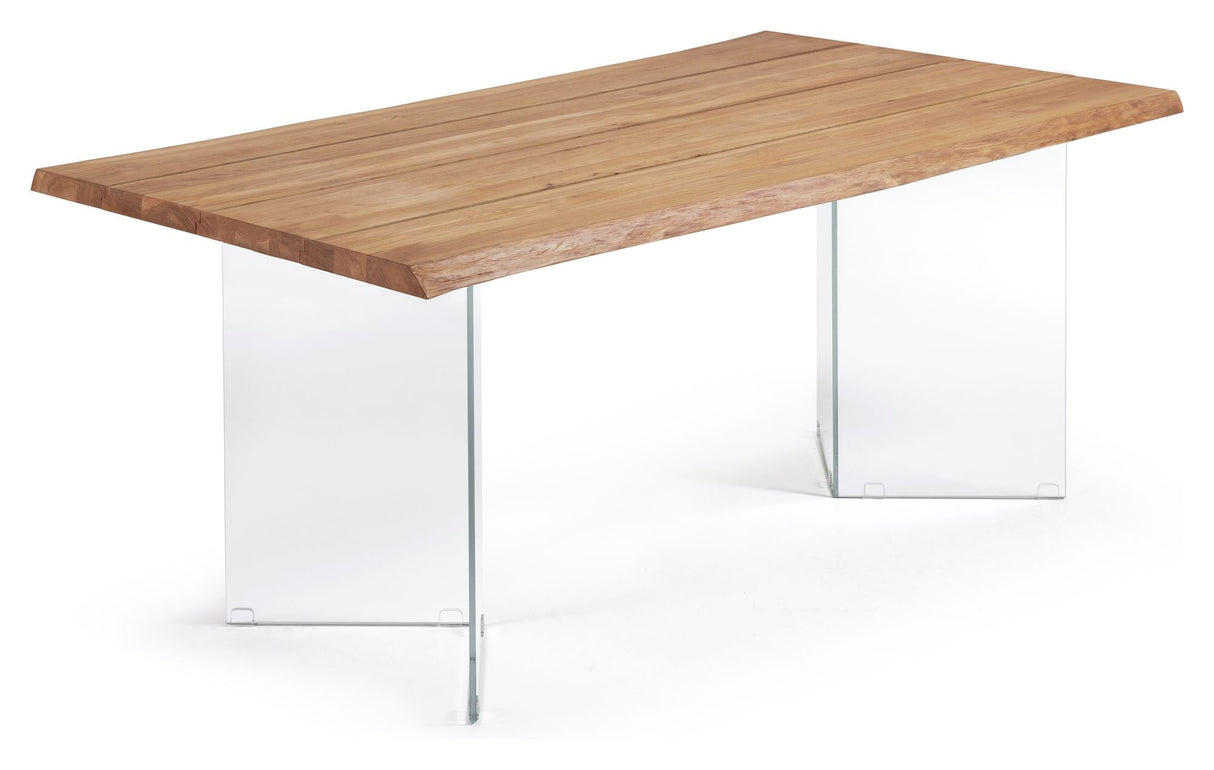 Lotty Dining table with glass legs, 160x90