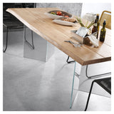 Lotty Dining table with glass legs, 160x90