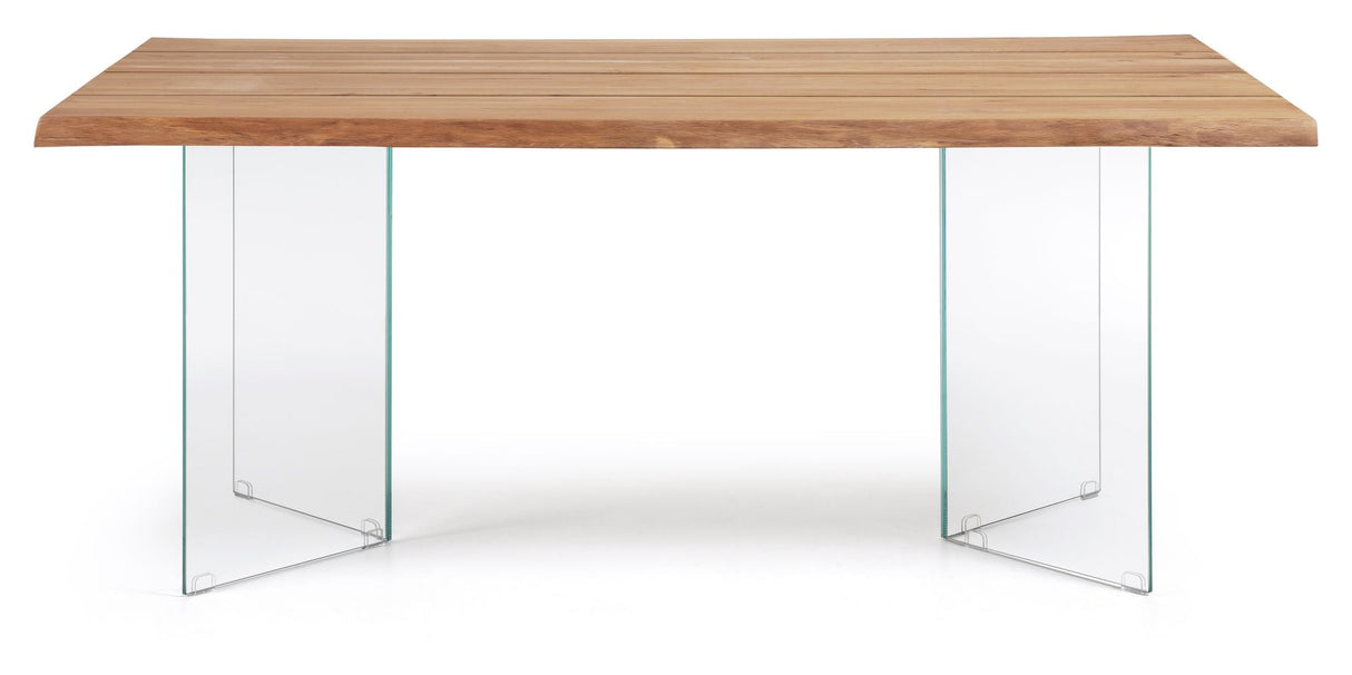 Lotty Dining table with glass legs, 160x90