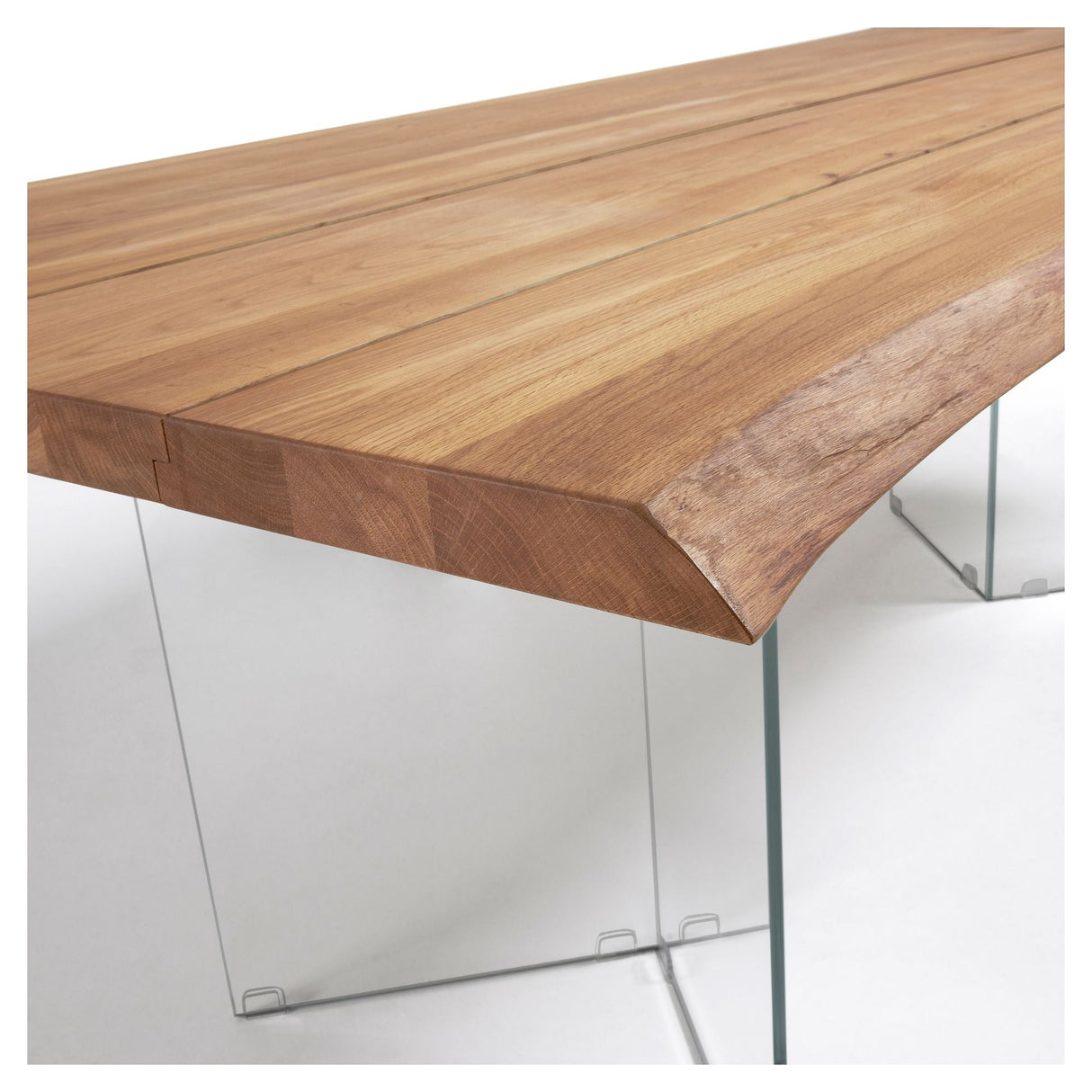 Lotty Dining table with glass legs, 160x90