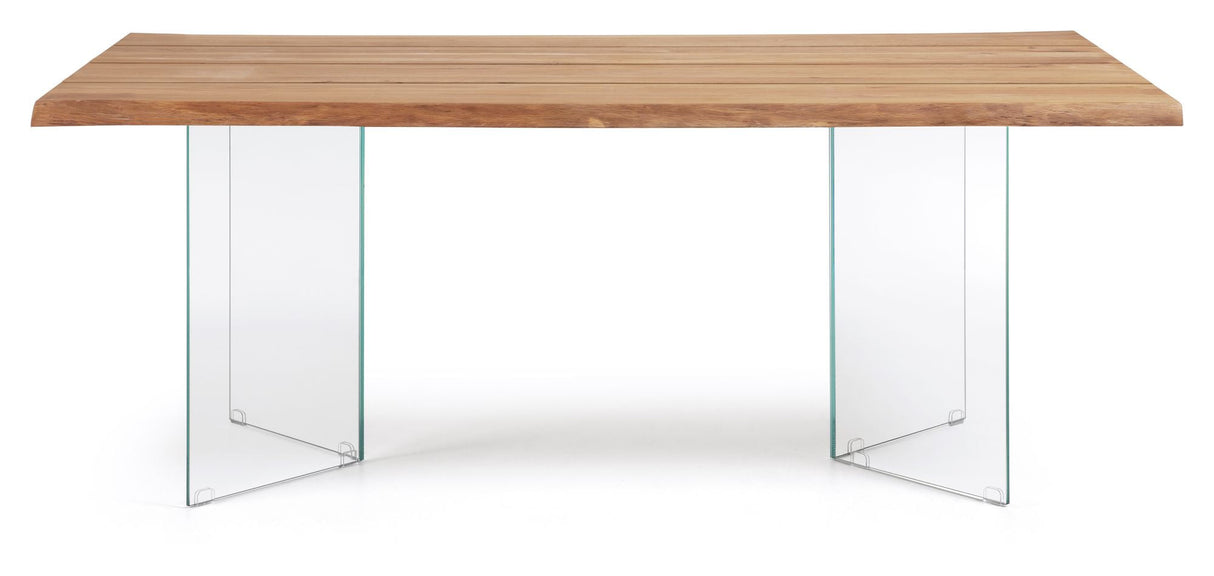 Lotty Dining table with glass legs, 180x100