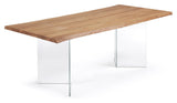 Lotty Dining table with glass legs, 220x100