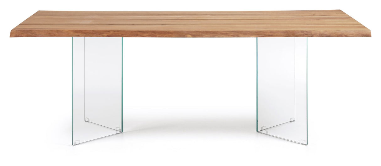 Lotty Dining table with glass legs, 220x100