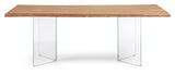 Lotty Dining table with glass legs, 220x100