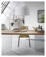 Lotty Dining table with glass legs, 220x100