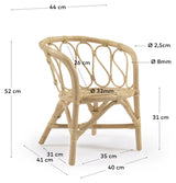 Lumila Children's chair in Rattan