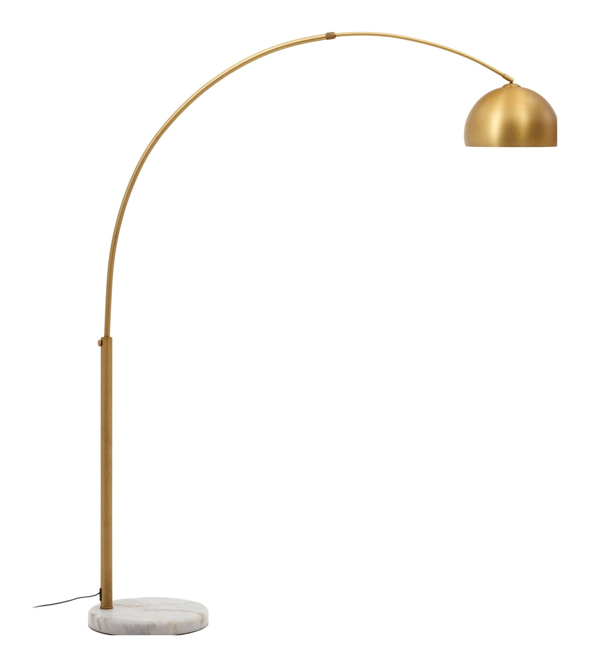 Madali Floor lamp with brass/white marble finish