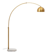 Madali Floor lamp with brass/white marble finish