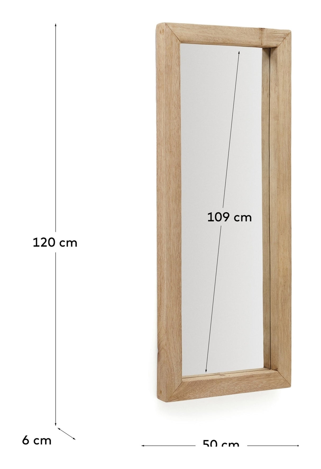 Maden Wooden Mirror, 50x120