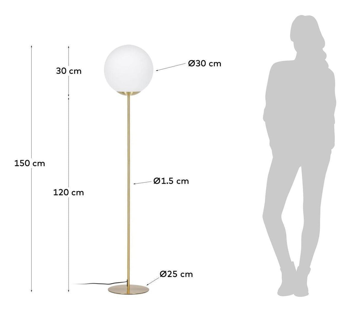 Mahala Floor Lamp White/Golden