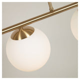 Mahala Ceiling Lamp, 3 x Frosted Glass/Brass Finish