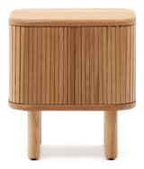 Mailen Bedside table, Ash veneer/Natural finish, 50x55