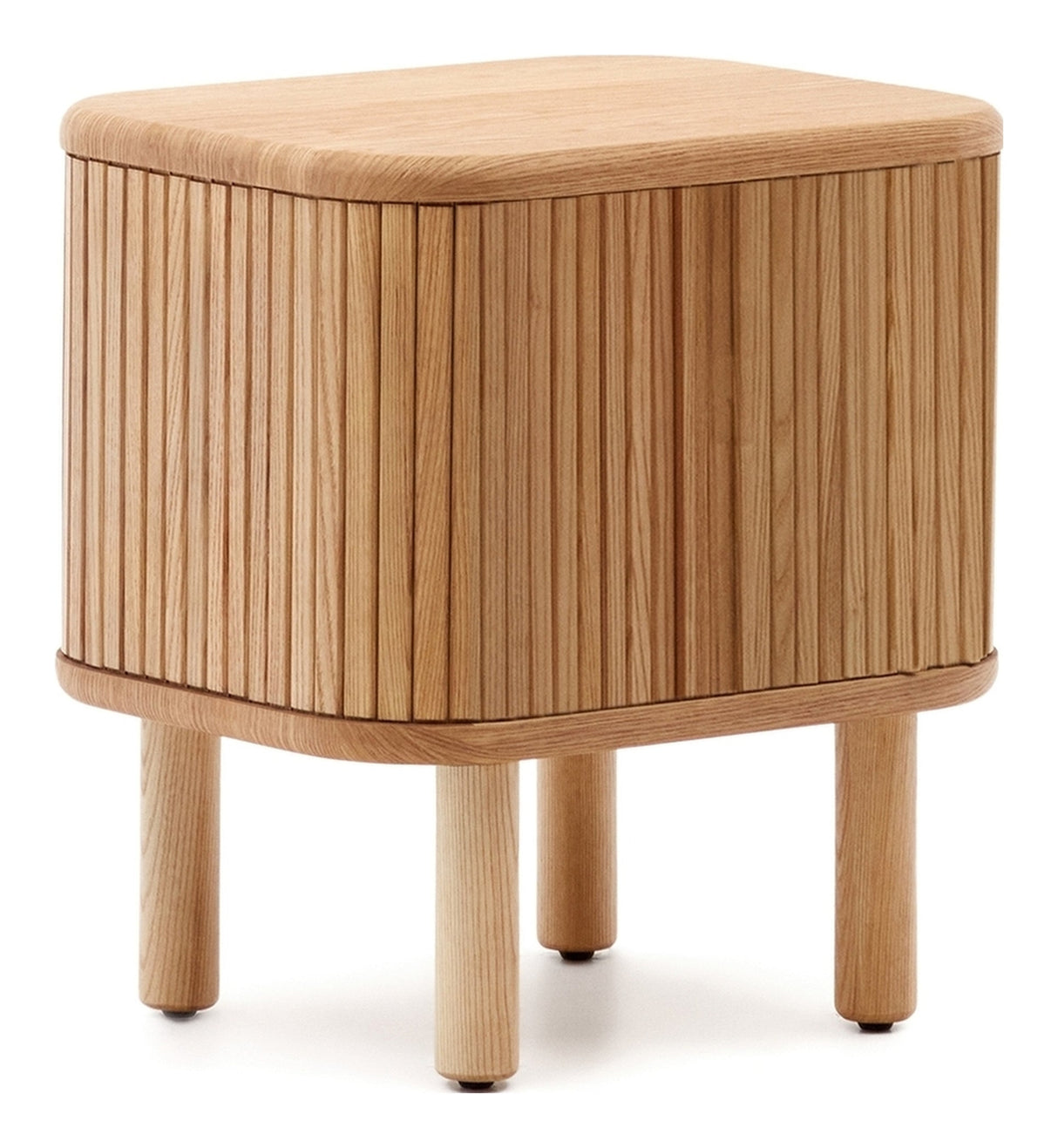 Mailen Bedside table, Ash veneer/Natural finish, 50x55