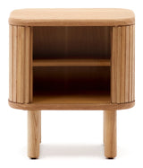 Mailen Bedside table, Ash veneer/Natural finish, 50x55