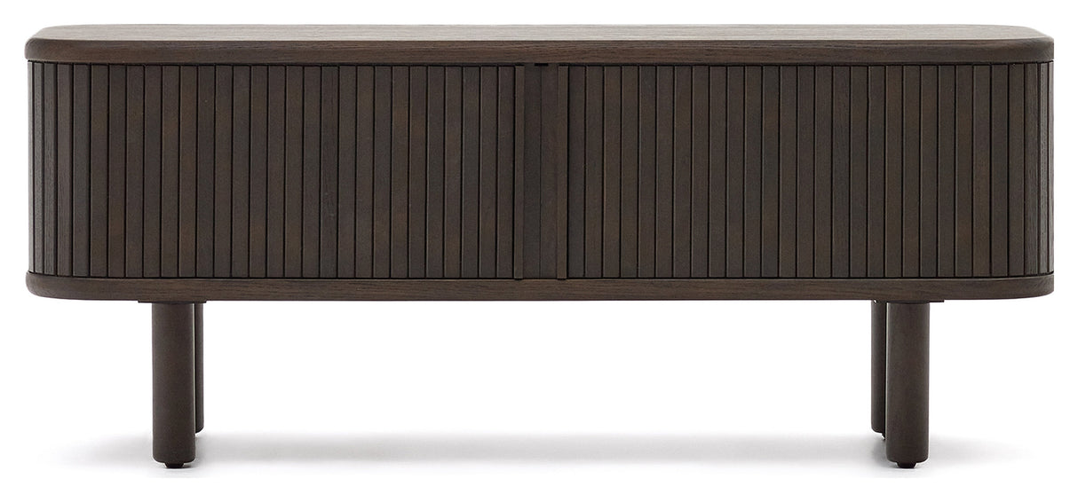 Mailen TV-Table with 2 doors, Ash veneer/Dark finish, 120x50