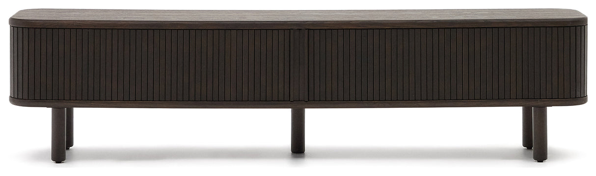 Mailen TV-Table with 2 doors, Ash veneer/Dark finish, 200x50