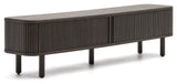 Mailen TV-Table with 2 doors, Ash veneer/Dark finish, 200x50