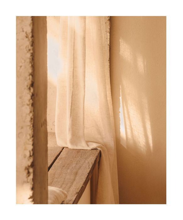 Malavella curtain, white linen