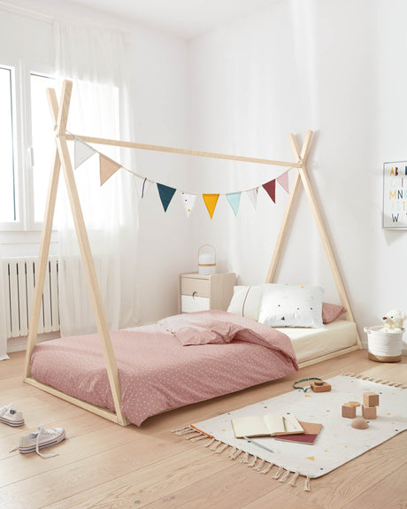 Maralis Teepee Cot, 90x190 cm, Nature