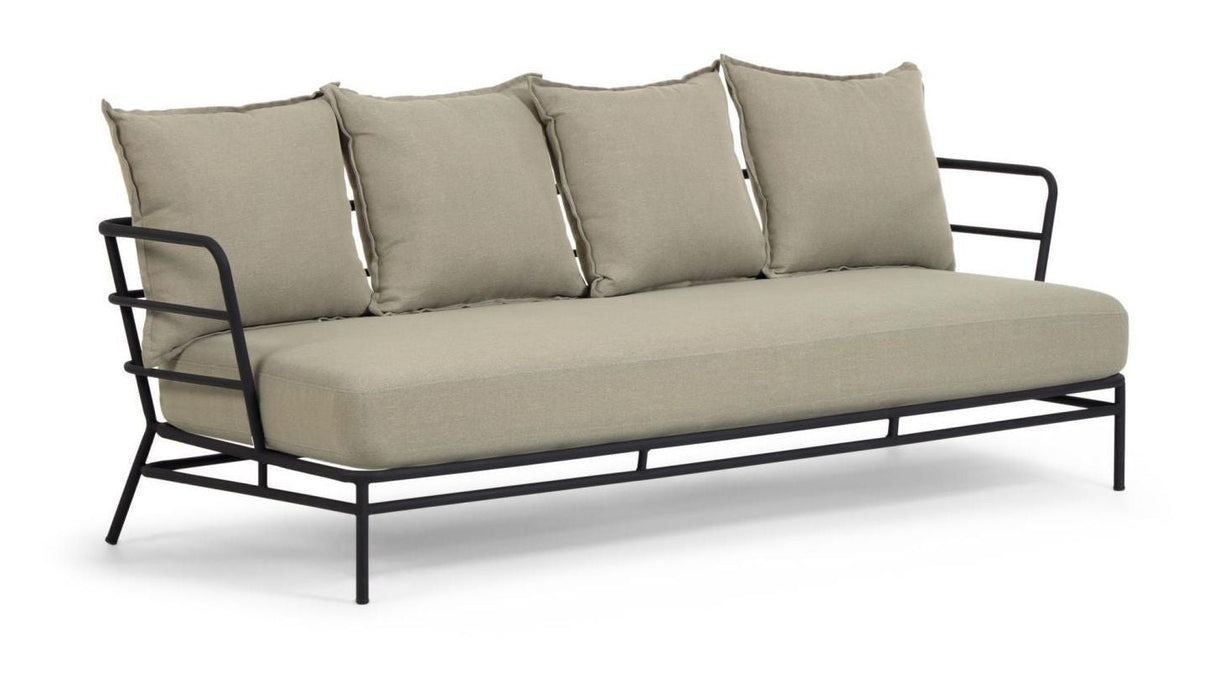 Mareluz Lounge bed with cushions Black/Gray