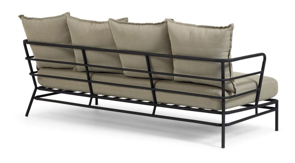 Mareluz Lounge bed with cushions Black/Gray