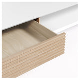 Marielle Coffee table with drawer, 147x70, White/Ash veneer