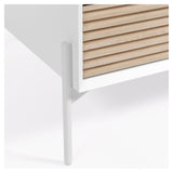 Marielle Coffee table with drawer, 147x70, White/Ash veneer