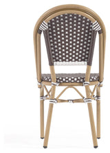 Marilyn Outdoor Café Chair in Polyrattan, Brown/White