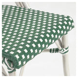 Marilyn Outdoor Café Chair in Polyrattan, Green/White