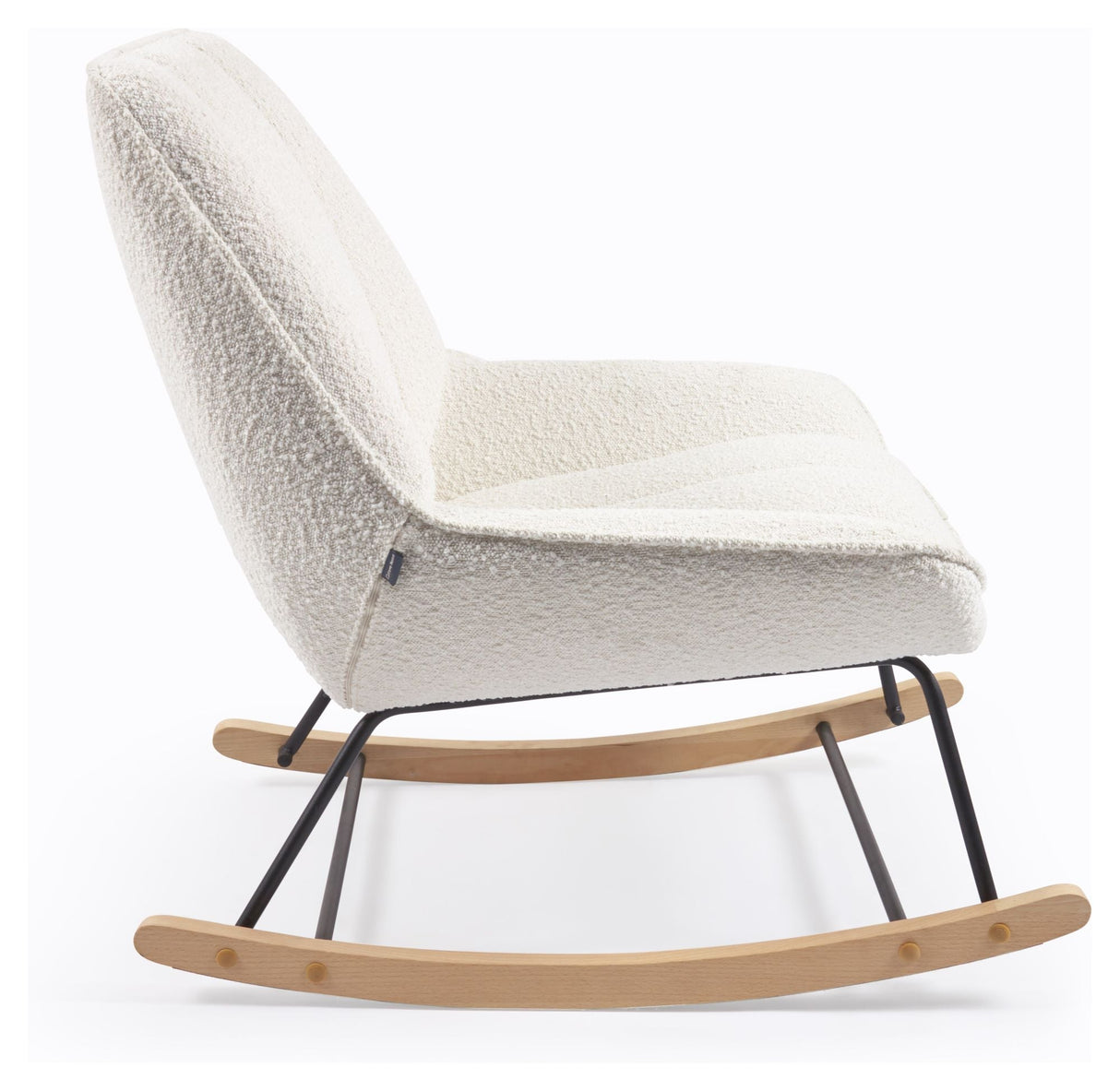 Marlina Swing Chair, White Lambskin Look