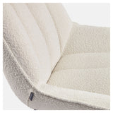 Marlina Swing Chair, White Lambskin Look