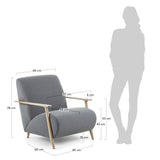 Marthan Lounge Chair w/armrests, Gray