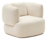 Martina Armchair with cushion, Off-White Shearling