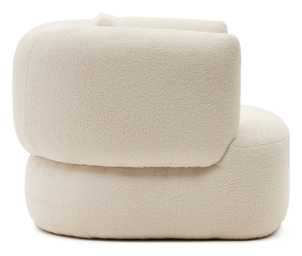 Martina Armchair with cushion, Off-White Shearling