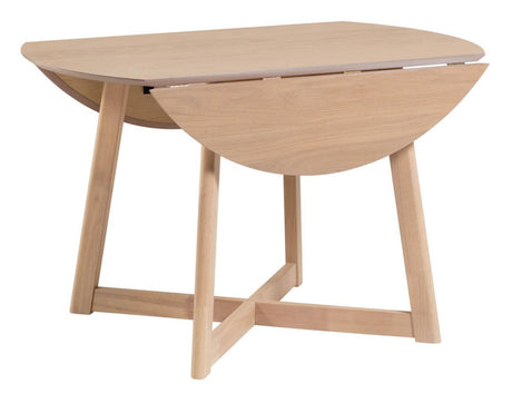 Maryse Dining table with flap Light wood, Ø120